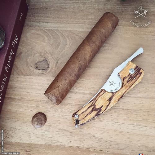 Les Fines Lames Le Petit Premium - The Cigar Pocket Knife - Marblewood (End of Line)