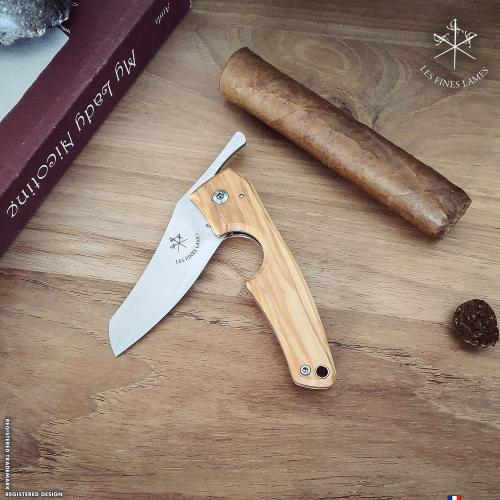Les Fines Lames Le Petit - The Cigar Pocket Knife - Compass Series Cuba Olive
