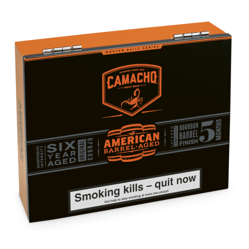 Camacho American Barrel Aged Toro Cello Cigar - Box of 20 (End of Line)