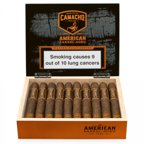 Camacho American Barrel Aged Toro Cello Cigar - Box of 20 (End of Line)