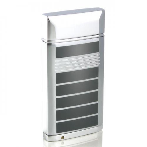 Caseti Jet Flame Lighter with Cigar Punch - Polished Chrome & Grey Lacquer (End of Line)