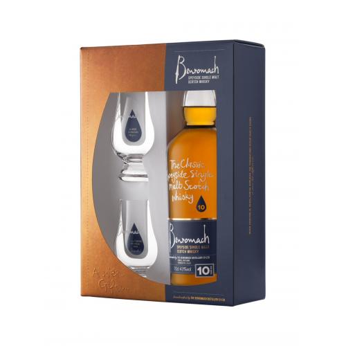 Benromach 10 Year Old Glass Pack - 70cl Bottle with 2 Glasses