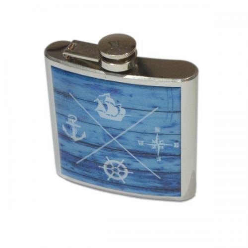 Driftwood Nautical Design 6oz Hip Flask