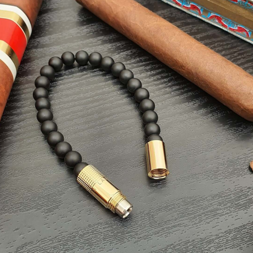 Les Fines Lames Punch Bracelet GOLD CARNELIANE 8mm Medium