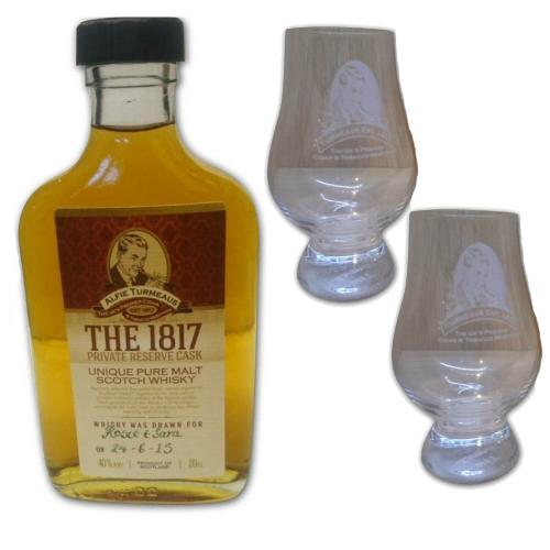 The 1817 Private Reserve Cask Whisky 40%, 20cl with 2 Glasses