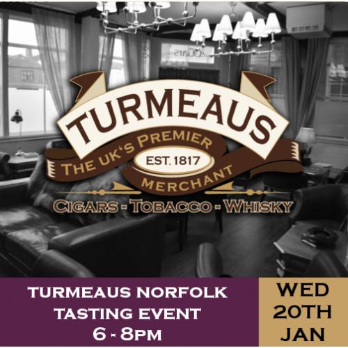 Turmeaus Norfolk Cigar and Spirit Tasting Event -  20/01/21
