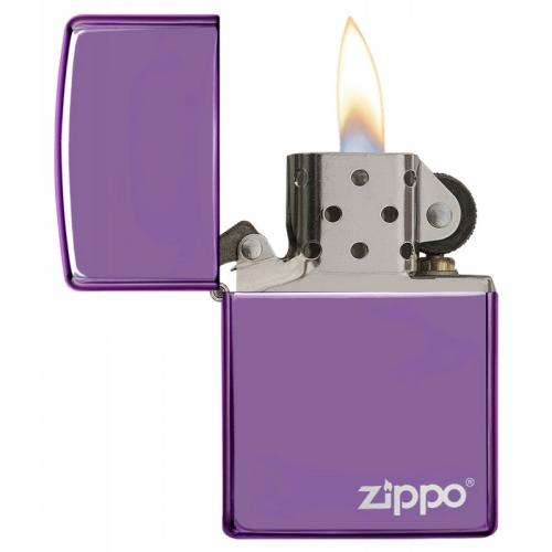 Zippo - High Polish Purple with Zippo Logo Abyss - Windproof Lighter