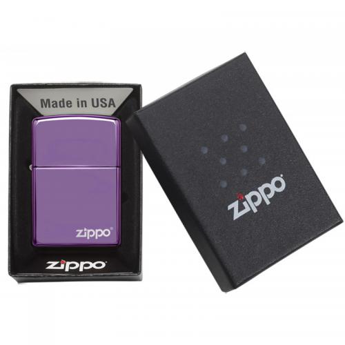 Zippo - High Polish Purple with Zippo Logo Abyss - Windproof Lighter