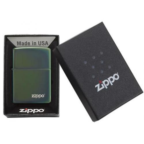 Zippo - Chameleon High Polish Green with Zippo Logo - Windproof Lighter