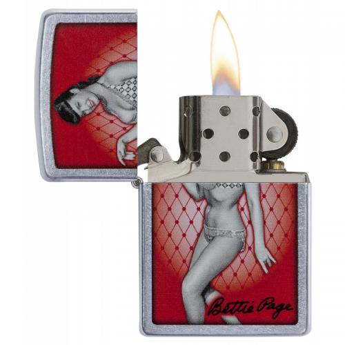 Zippo - Street Chrome - Bettie Page - Windproof Lighter