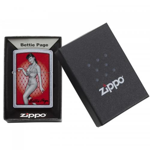 Zippo - Street Chrome - Bettie Page - Windproof Lighter