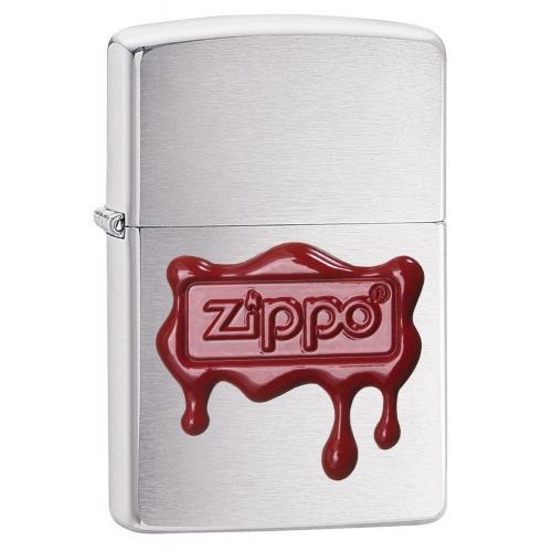 Zippo - Red Wax Seal - Brushed Chrome -  Windproof Lighter