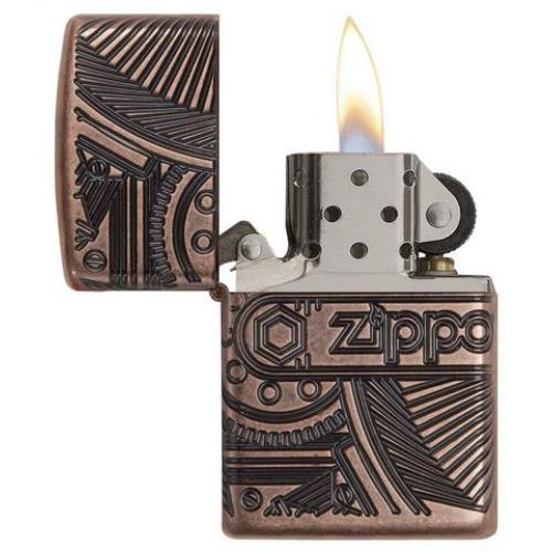 Zippo - Antique Copper Armor Gears - Windproof Lighter