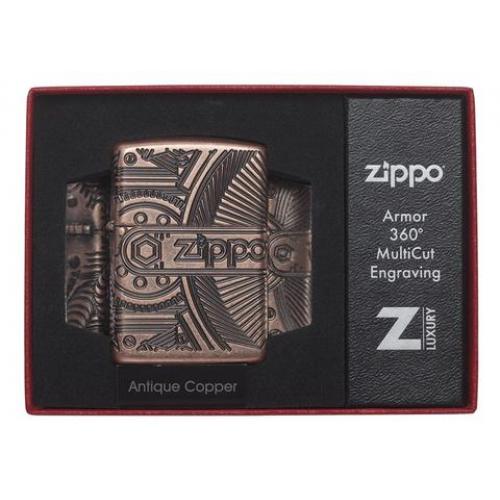 Zippo - Antique Copper Armor Gears - Windproof Lighter