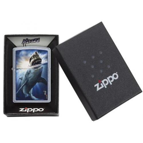 Zippo - Street Chrome Mazzi Vicious Shark - Windproof Lighter