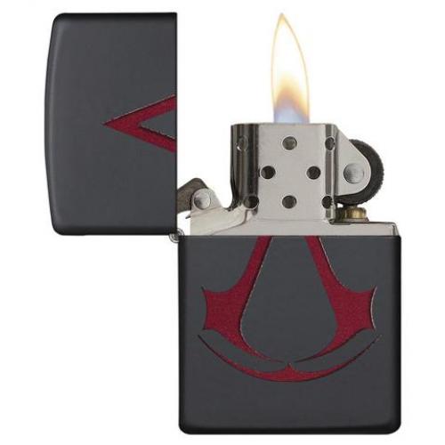 Zippo - Black Matte Assassin's Creed Crest - Windproof Lighter