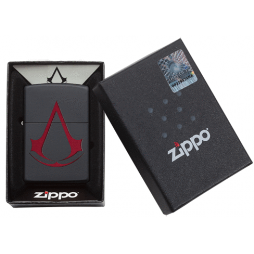 Zippo - Black Matte Assassin's Creed Crest - Windproof Lighter