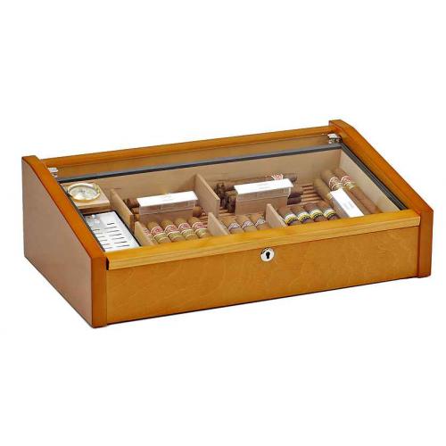 Adorini Vega Deluxe Mahogany Cigar Humidor - 100 Cigar Capacity (AD052)