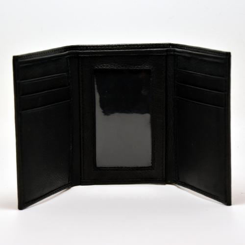 Black Leather Wallet with Credit Card Holder