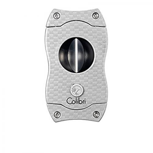 Colibri Monaco Triple-jet Flame Lighter & V Cut Cutter Set - Silver Carbon