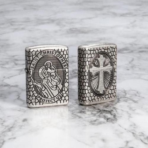 Zippo - Armor St. Christopher Medal Design - Windproof Lighter