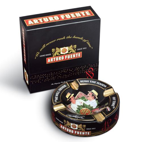 Arturo Fuente 4 Cigar Rest Ashtray and Cubanitos Sampler - Black Ashtray