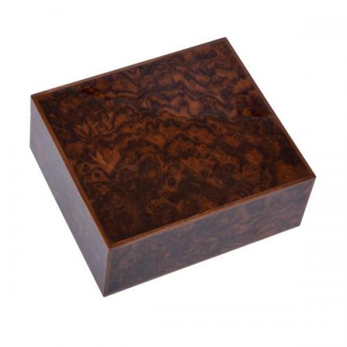 Elie Bleu Classic Walnut Burl Humidor - 50 Cigar Capacity