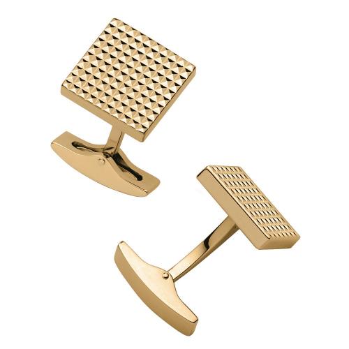 ST Dupont Diamond Head Square Yellow Gold Cufflinks