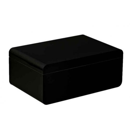 Adorini Carrara Deluxe High Gloss Black Cigar Humidor - Large - 150 Capacity