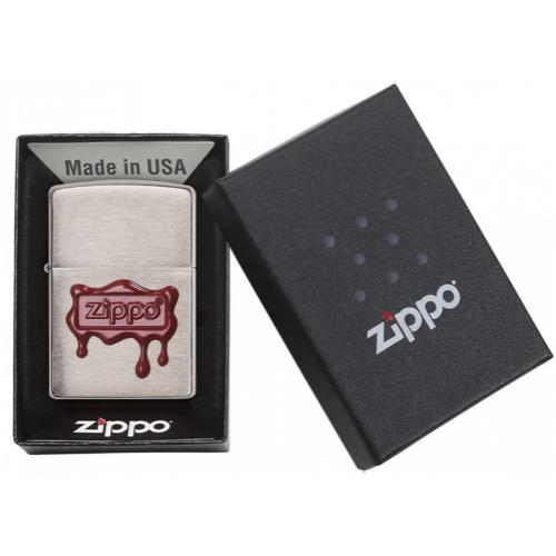 Zippo - Red Wax Seal - Brushed Chrome -  Windproof Lighter