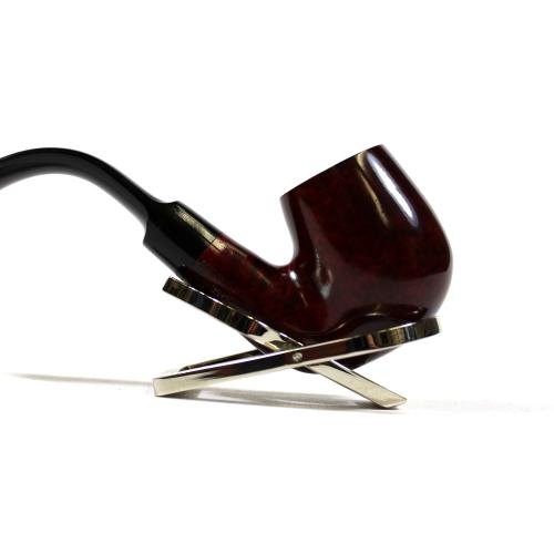 BBB Minerva 307 Smooth Bent Briar Metal Filter Fishtail Pipe (BBB144)