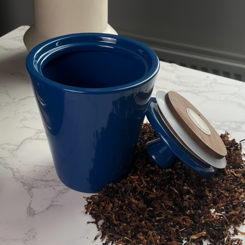 Savinelli Airtight Humidor Tobacco Storing Jar - Blue