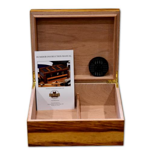 The Highlander Bass Wood Burl Cigar Humidor - 40 Capacity