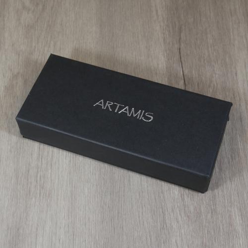 Artamis Corona Navy Leather Cigar Case - Fits 2 Cigars
