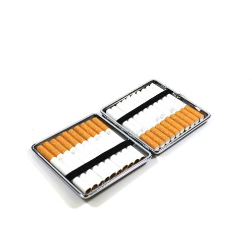 Angelo - Black Felt - Cigarette Case - Holds 20 Kingsize Cigarettes