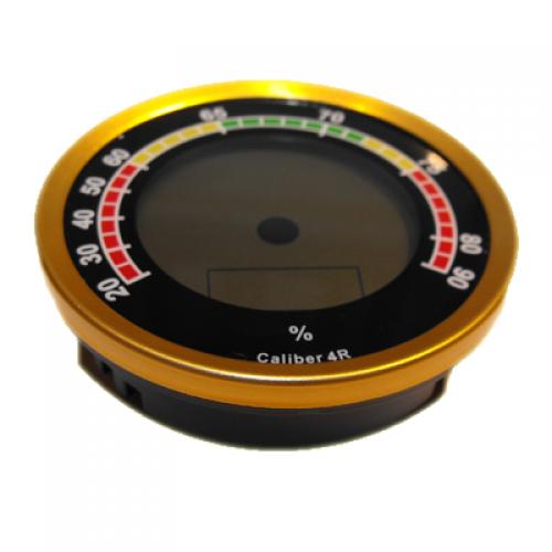Caliber 4R Gold Digital Round ThermoHygrometer