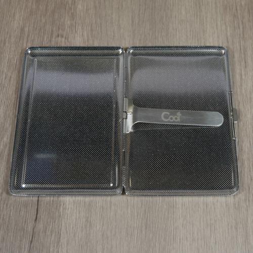 Cigarette Case - Diagonal Net Front - Holds 20 Kingsize Cigarettes - Beige