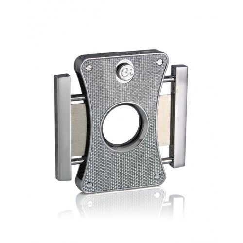 Caseti Cigar Cutter - Silver Carbon Fibre Effect