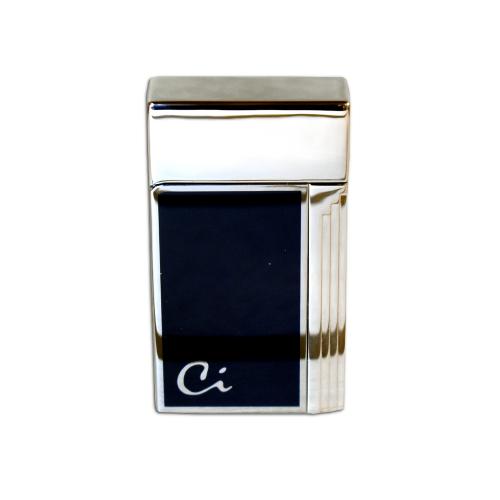 Caseti Full Cap Jet Flame Lighter - Chrome Plated Blue Lacquer (End of Line)