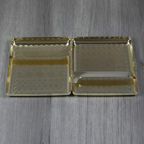 Cigarette Case - Gold Colour Finish - Fits 20 Superking Cigarettes