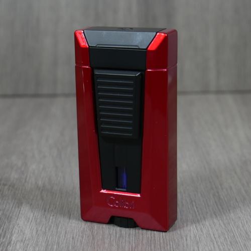 Colibri Stealth Triple Flame Lighter - Metallic Red & Black