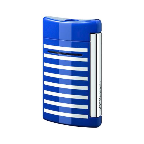 ST Dupont Lighter - Minijet Navy - Blue & White Stripes