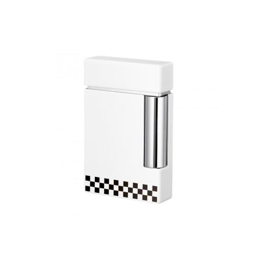 ST Dupont Lighter - Ligne 8 - White with Black Squares