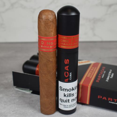 Partagas Serie D No. 4 Tubed Cigar - Pack of 3