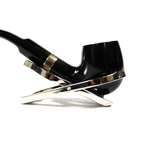 Alfred Dunhill - The White Spot Dress 2202 Group 2 Bent Silver Mounted Fishtail Pipe (DUN428)