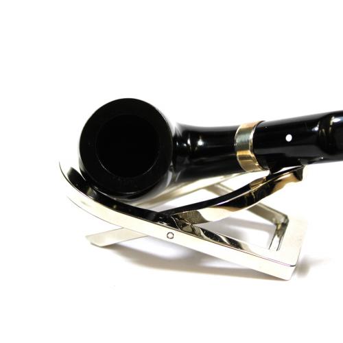 Alfred Dunhill - The White Spot Dress 2202 Group 2 Bent Silver Mounted Fishtail Pipe (DUN428)
