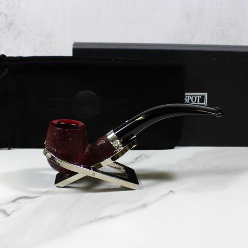 Alfred Dunhill - The White Spot Ruby Bark 2102 Group 2 Bent Pipe (DUN670)