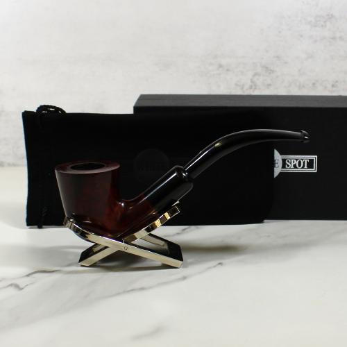 Alfred Dunhill - The White Spot Amber Root 4114 Group 4 Bent Dublin Pipe (DUN701)