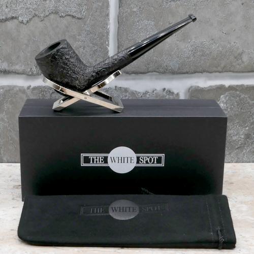 Alfred Dunhill - The White Spot Shell Briar 1403 Group 1 Billiard Bell 1/4 Bent Tapered Mouthpiece Pipe (DUN841)