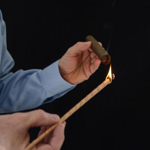 Dark Fire Spanish Cedar Cigar Spills - 10 Inches - Tube of 24